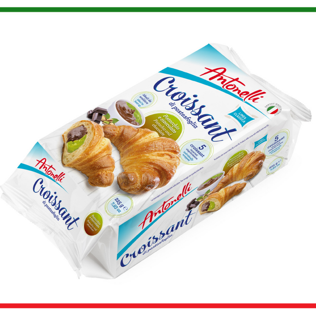 Antonelli Croissant cu crema de fistic si ciocolata 225g