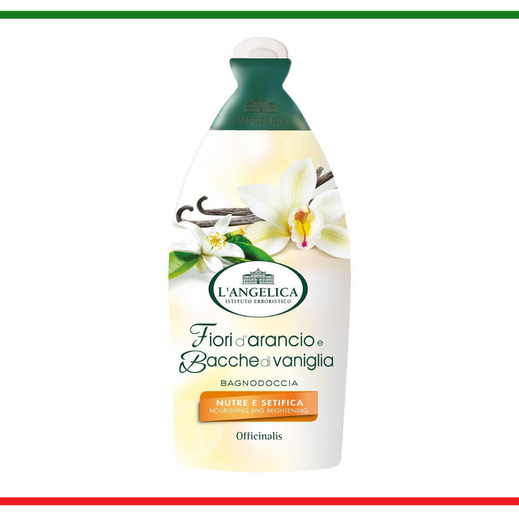 L'Angelica gel doccia fiori d'arancio e baccelli di vaniglia 500ml