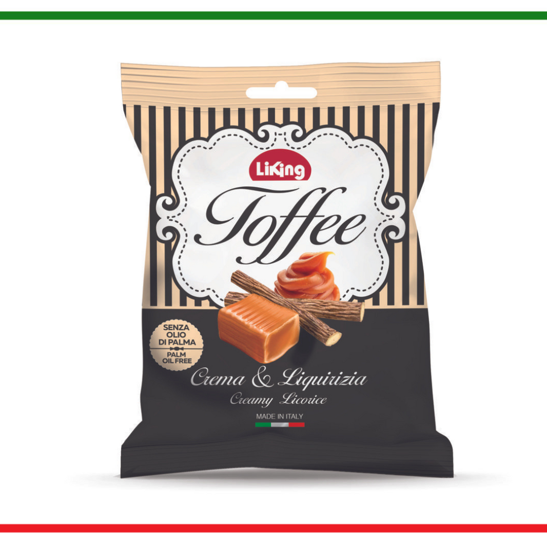 Liking Toffee bomboane crema si lemn dulce 175g